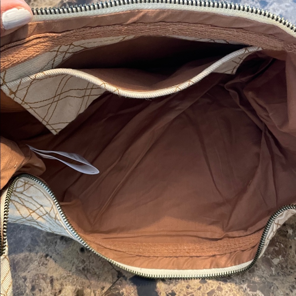 Plaid Beige Shoulder Bag - Picture 5 of 9